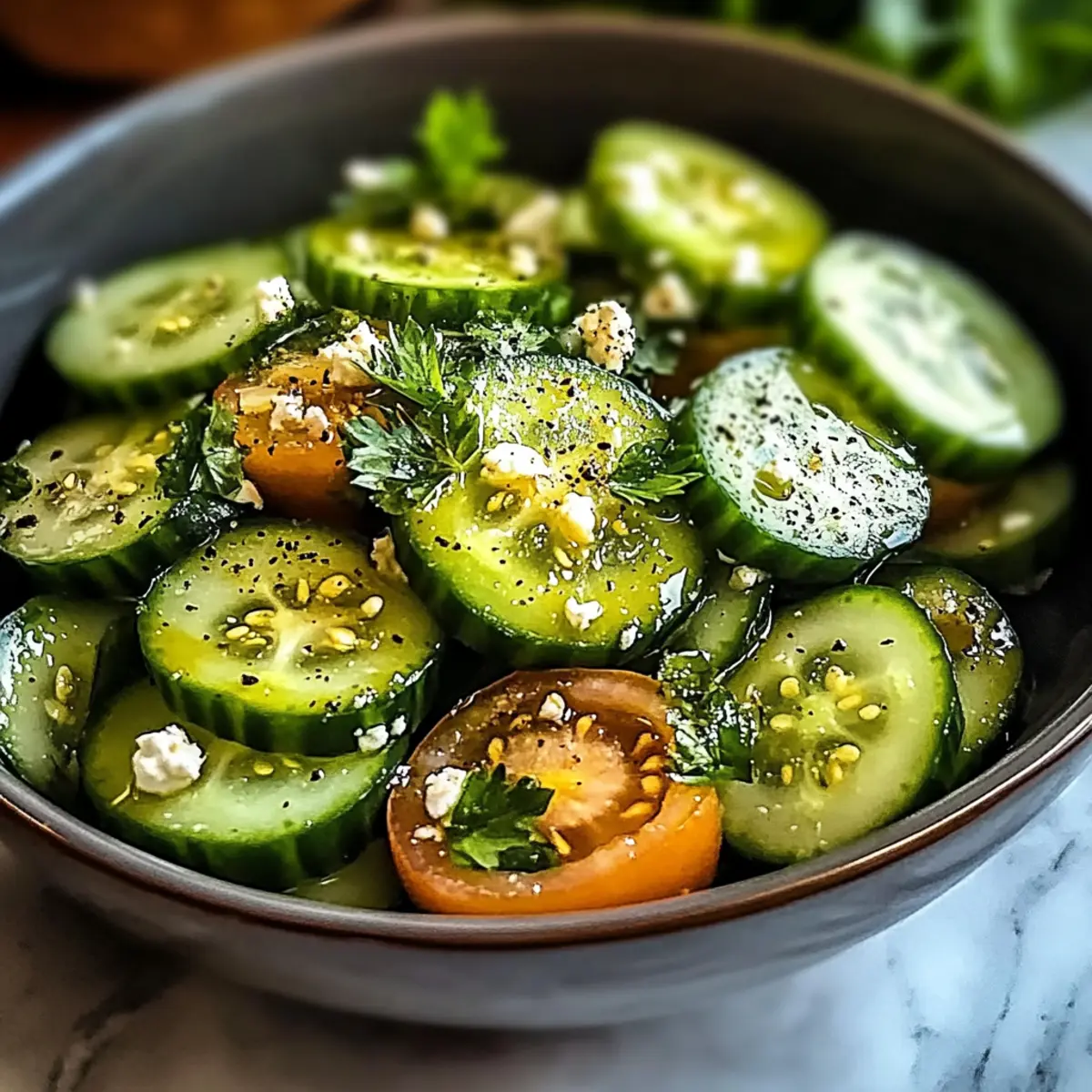 Honey Lime Cucumber Salad