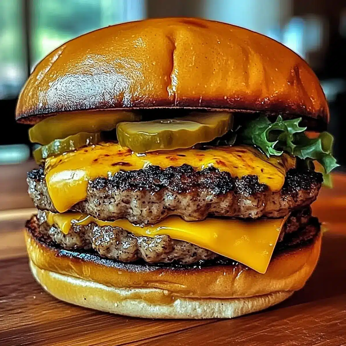 Smoked Cajun Cheese Burgers