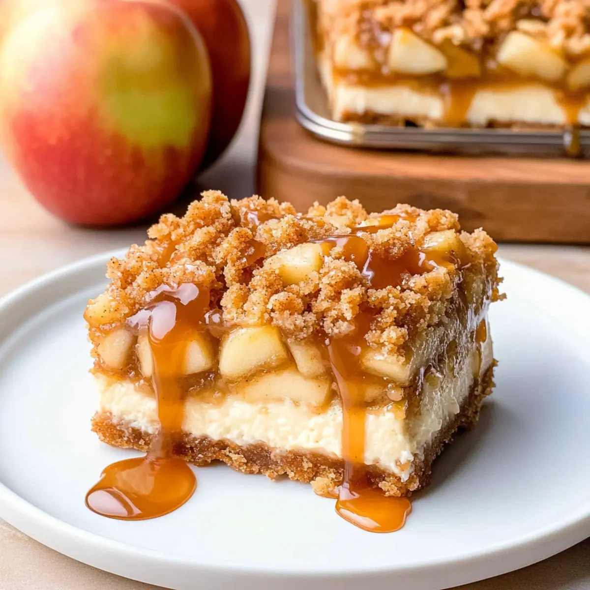 Caramel Apple Cheesecake Bars