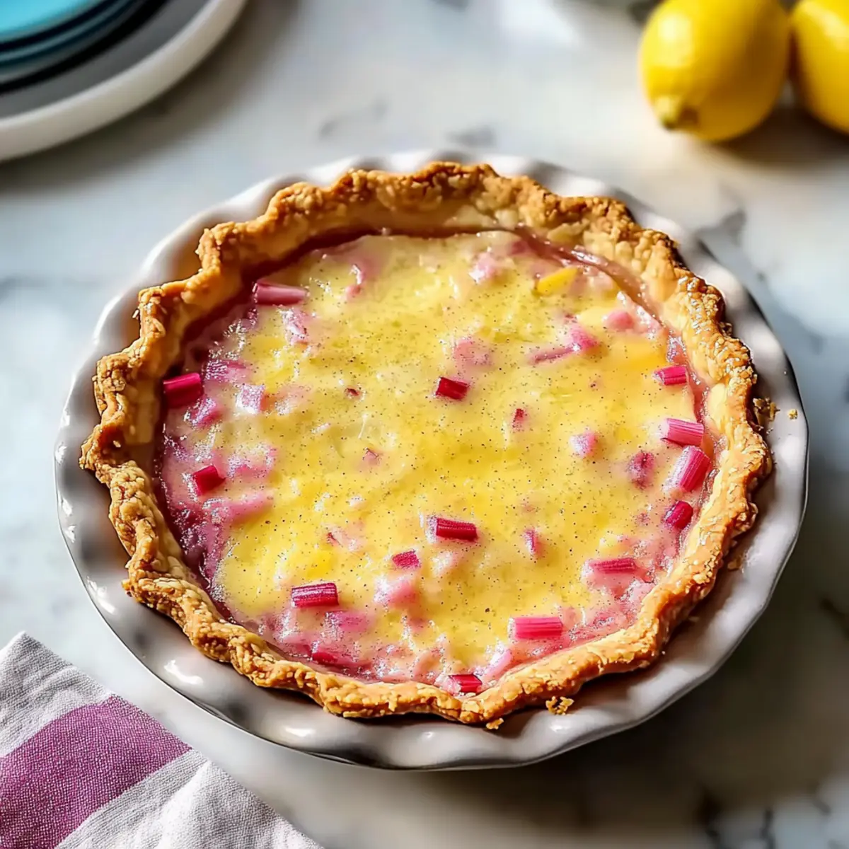 Rhubarb Lemon Pie