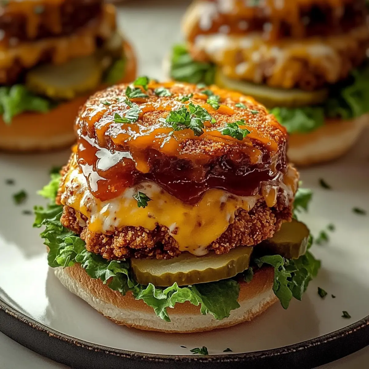 Cheddar Ranch Chicken Burgers