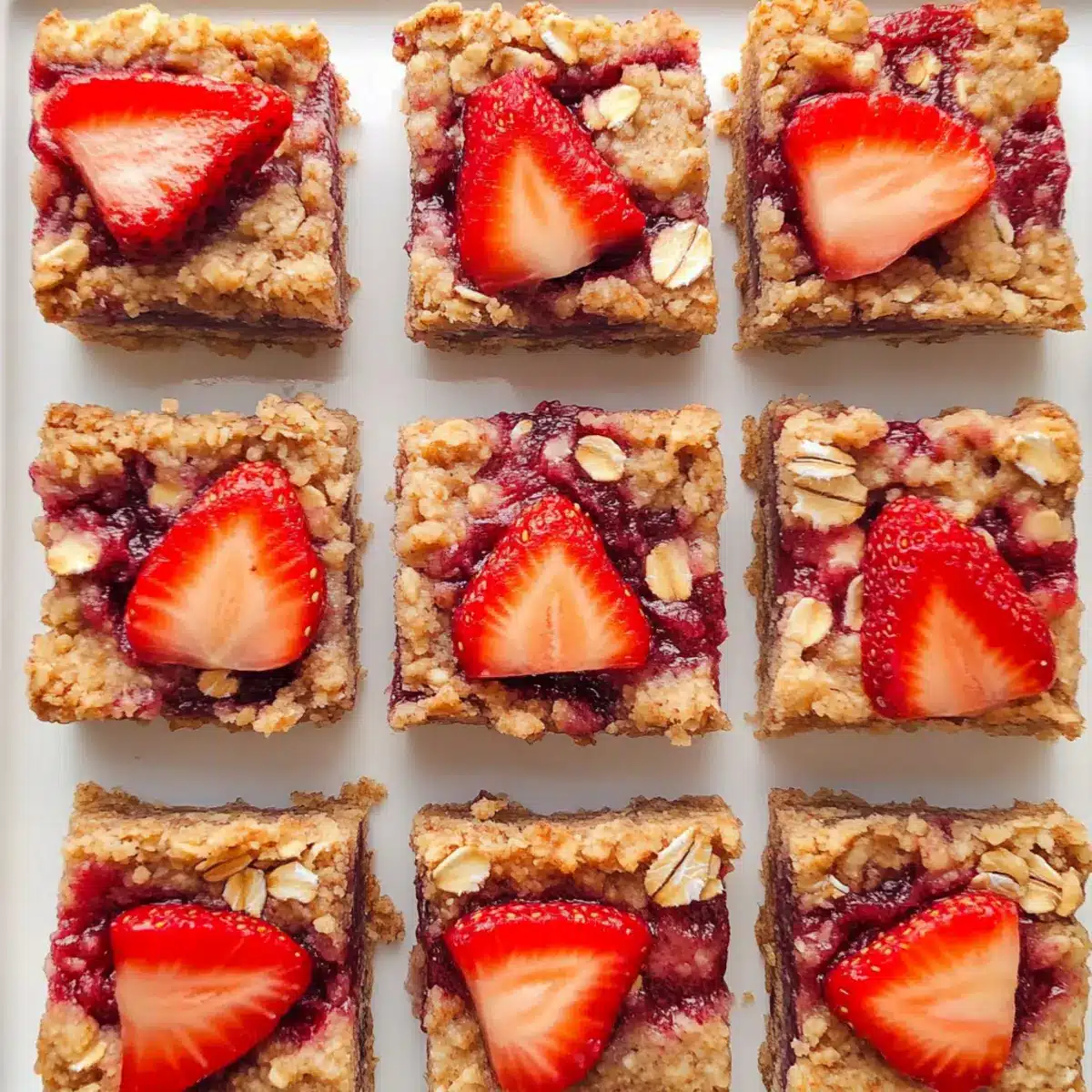 Strawberry Oatmeal Bars