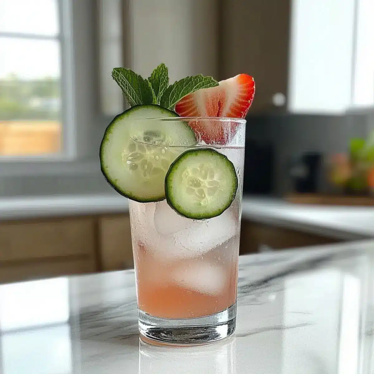 Strawberry Cucumber Cooler Mocktail