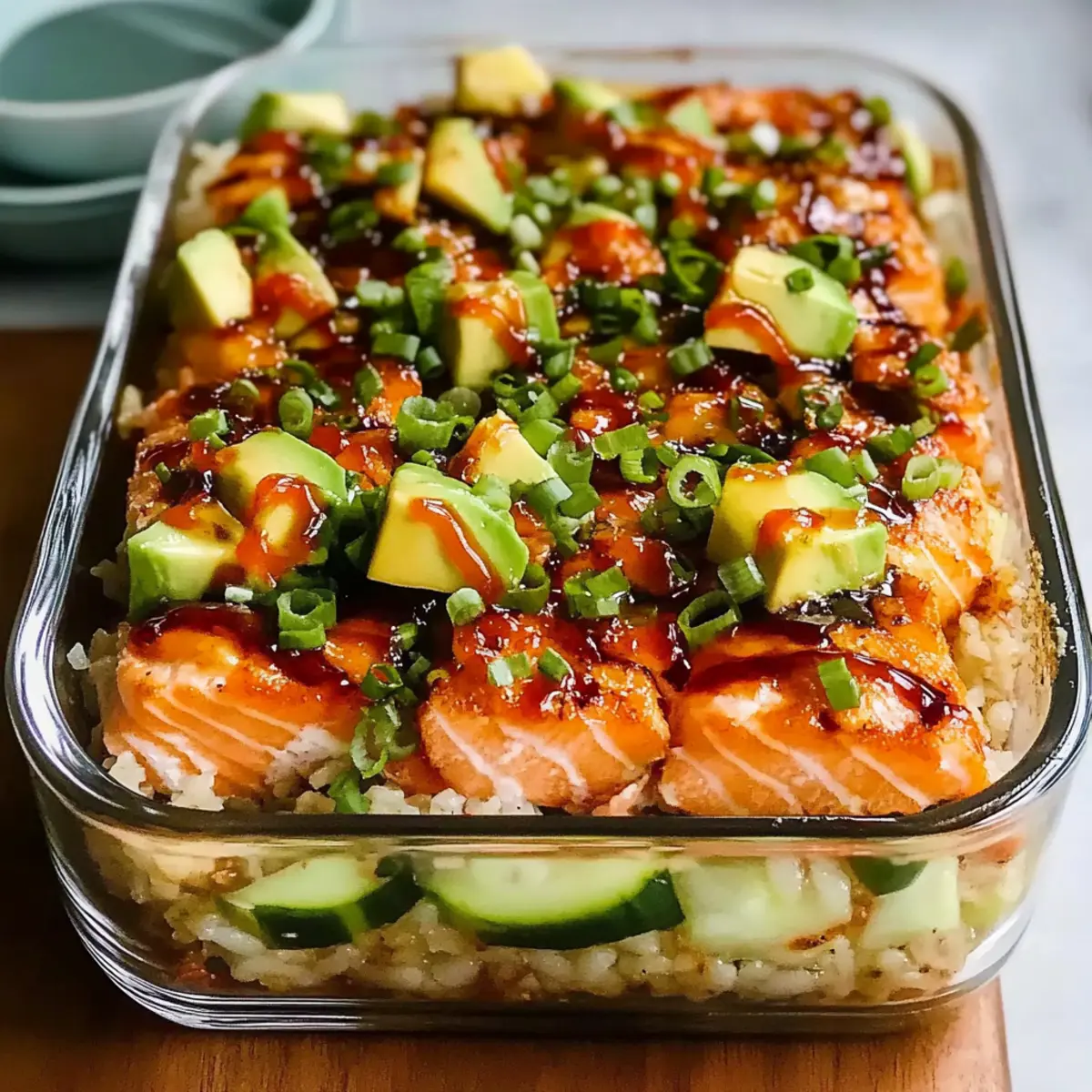 Spicy Salmon Sushi Bake