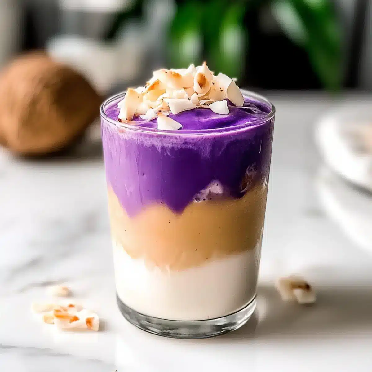 Iced Ube Coconut Macchiato