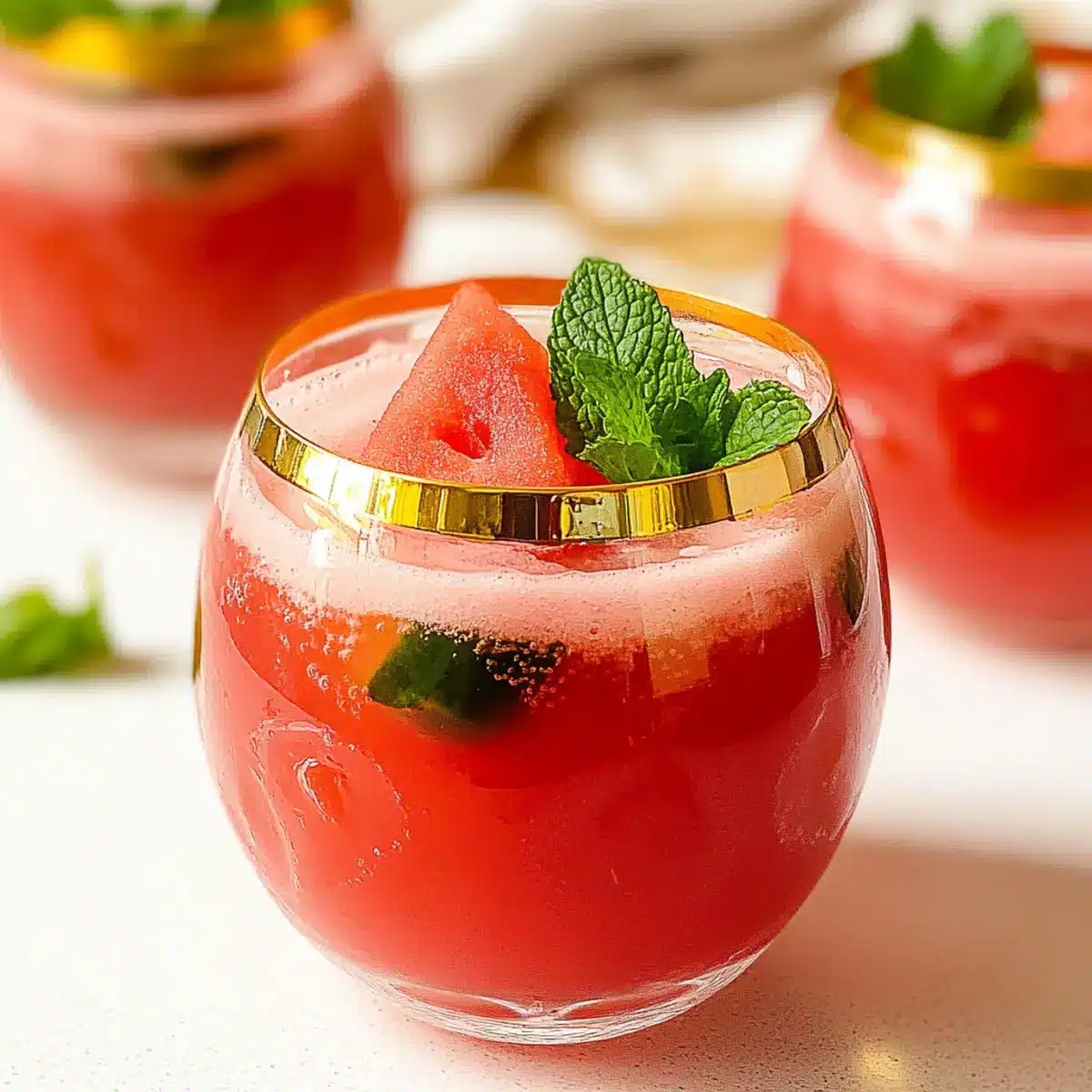 Fresh Watermelon Cucumber Mint Juice
