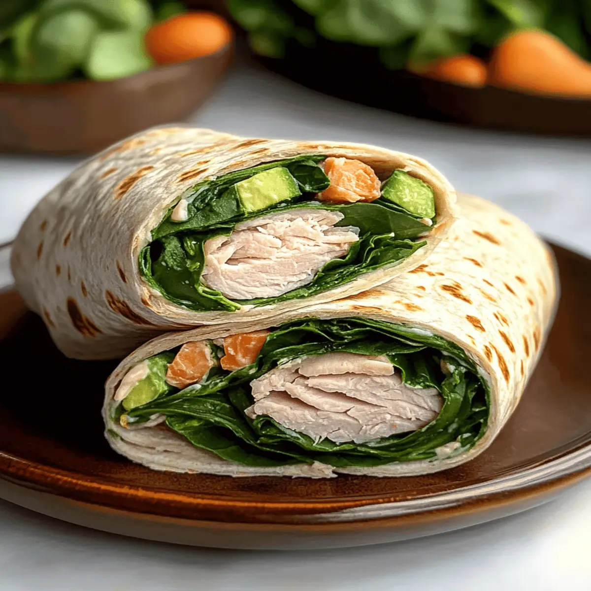 Spinach Turkey Wrap