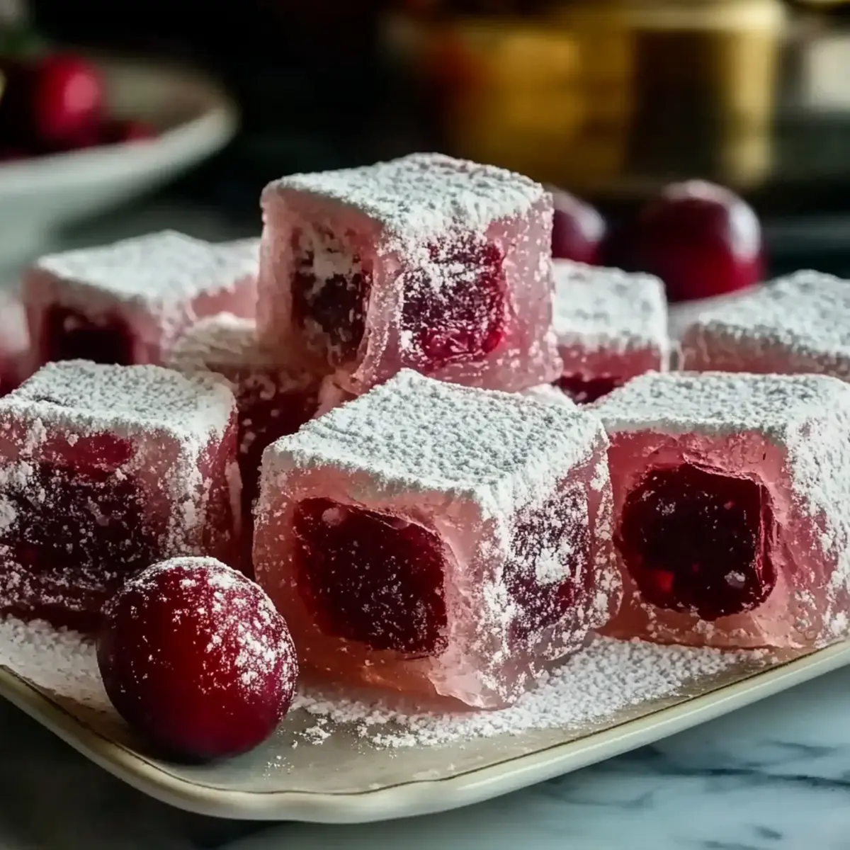 Cranberry-Rose Turkish Delight