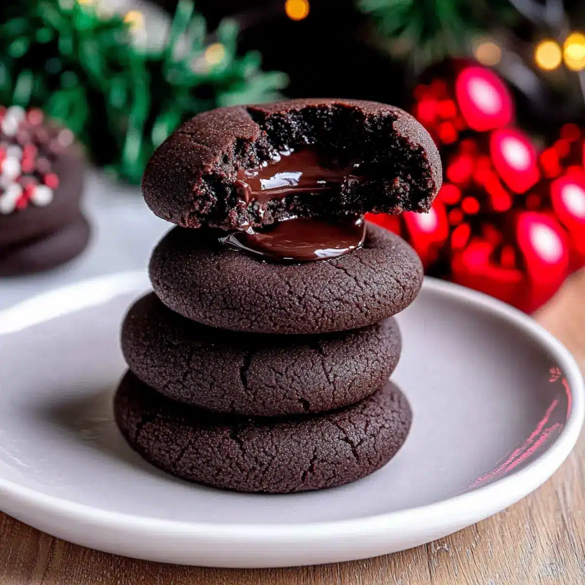 Chocolate Thumbprint Cookies