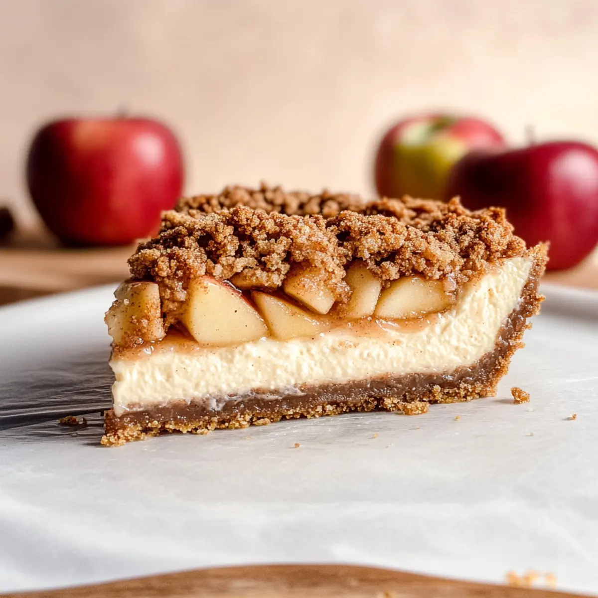 Apple Crumble Cheesecake