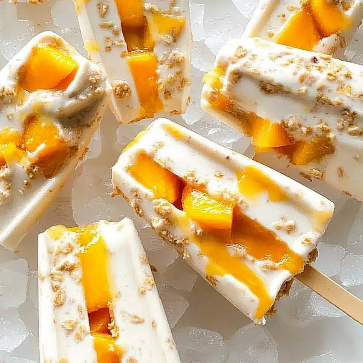 Peach Crisp Parfait Pops