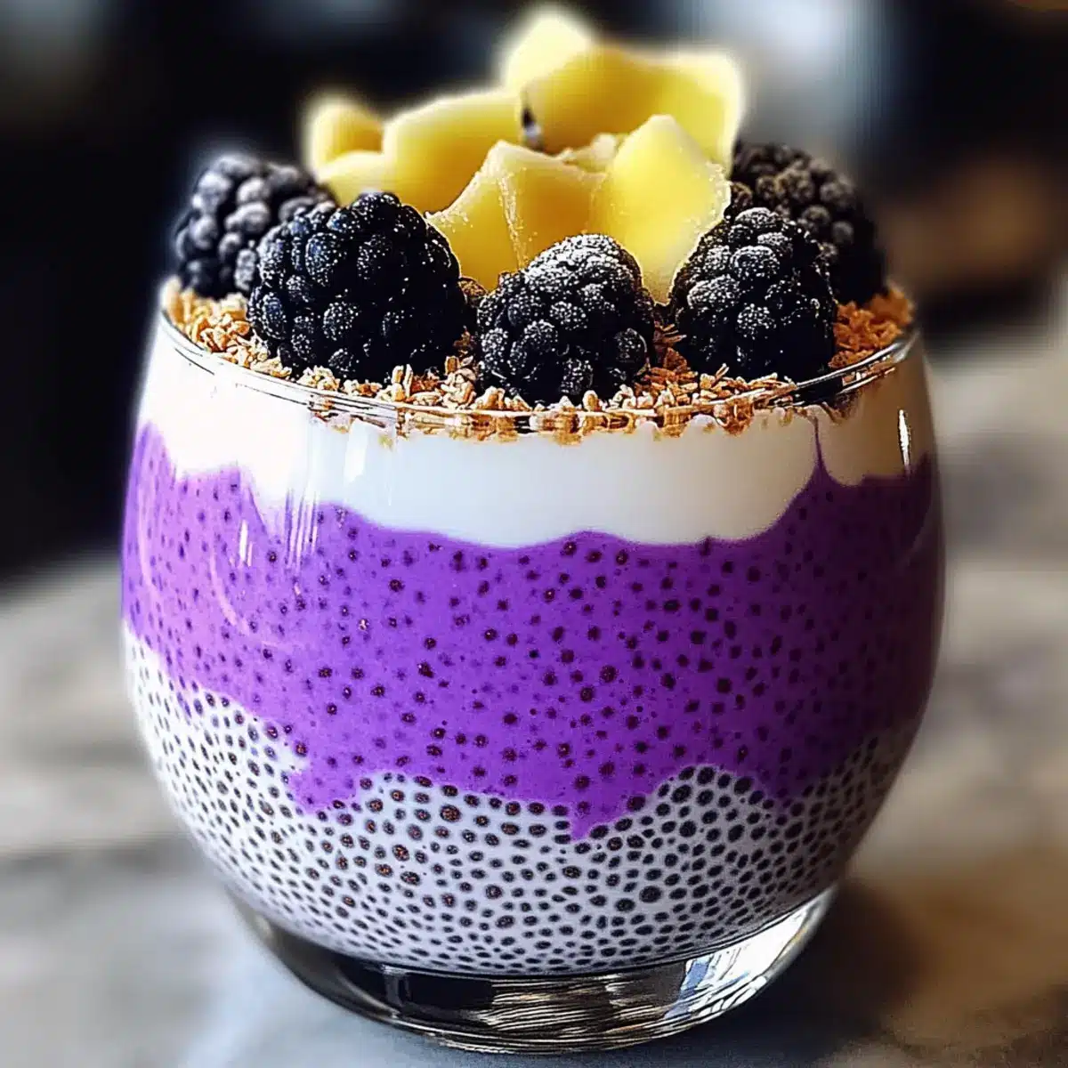 Ube & Coconut Chia Pudding Parfait