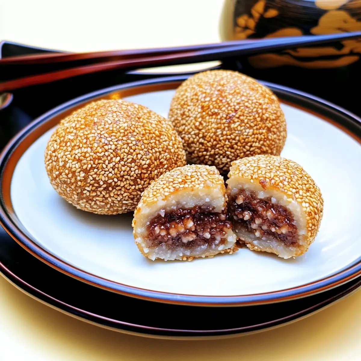 Sesame Balls with Red Bean Paste