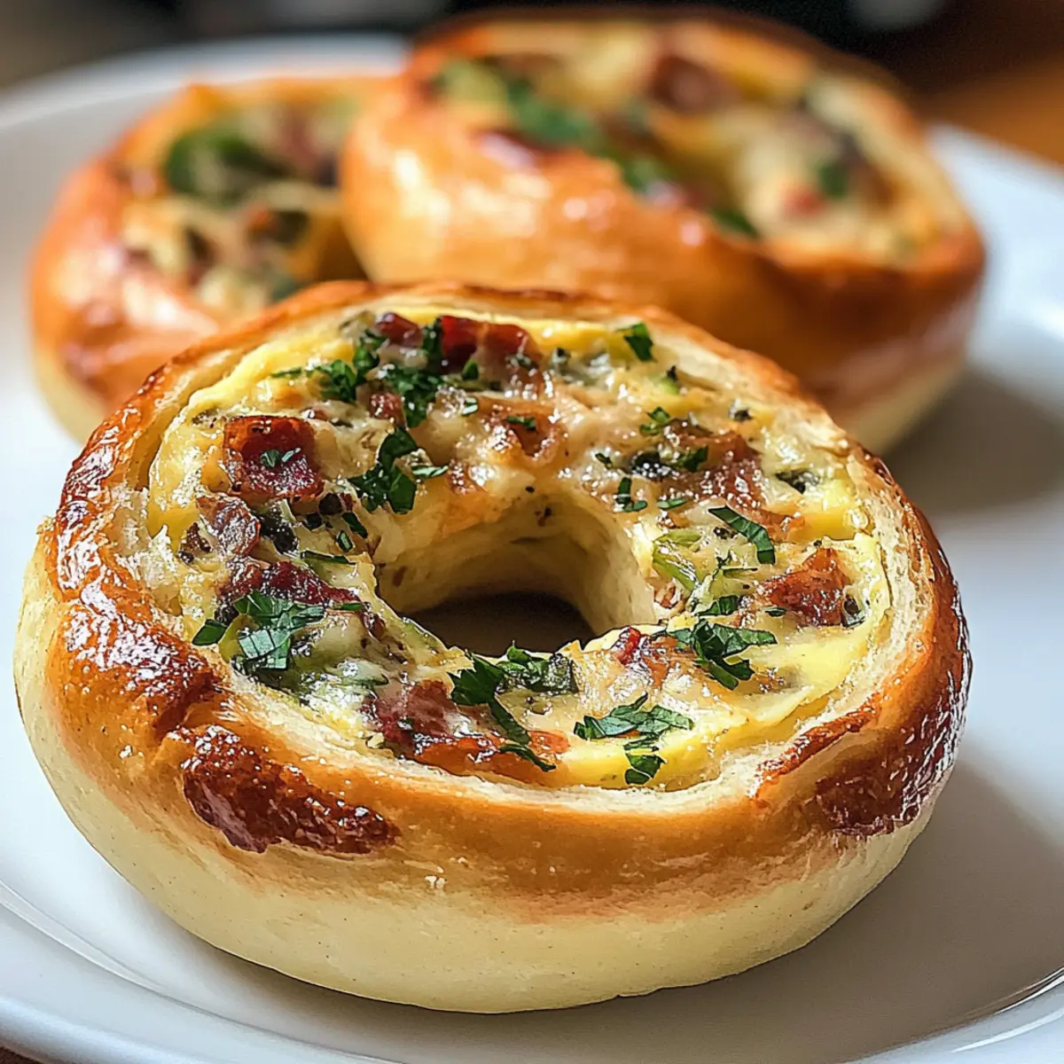 Quiche Stuffed Bagels