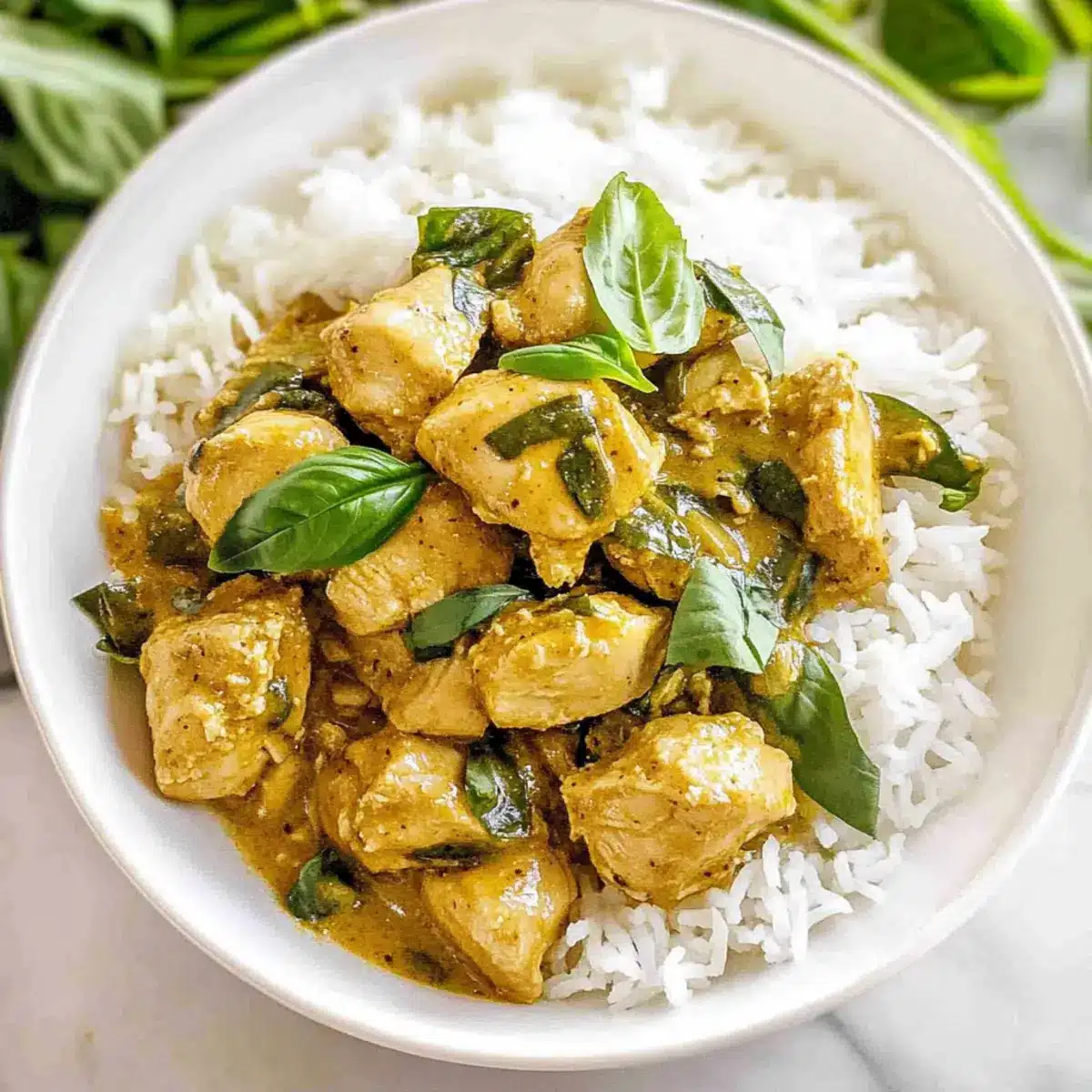 Savory Basil Chicken Coconut Curry in Just 30 Minutes
