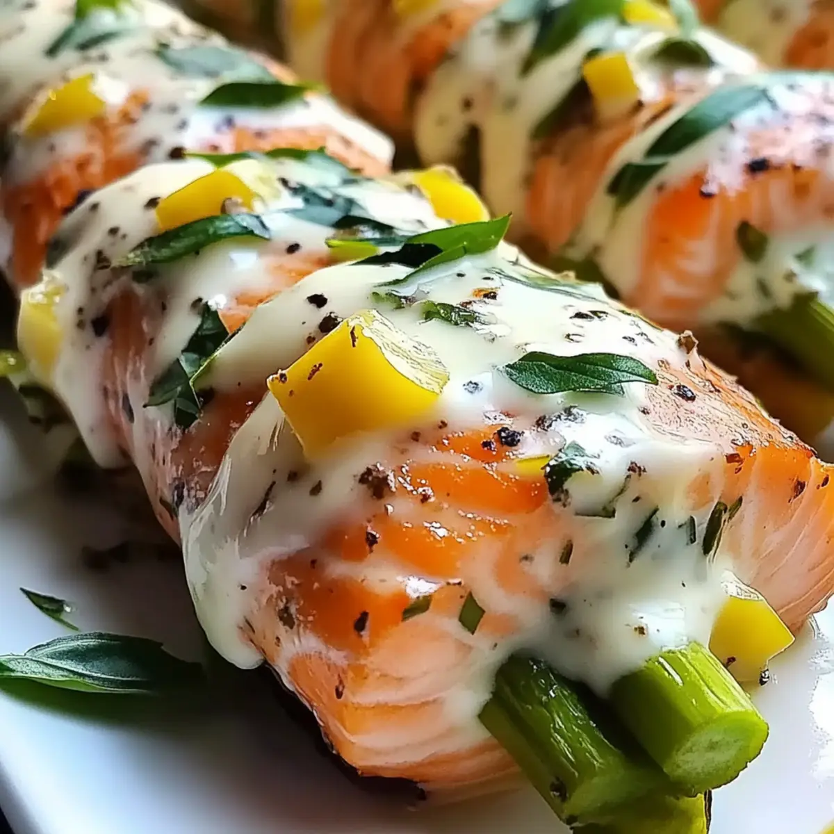 Lemon Basil Salmon Rolls