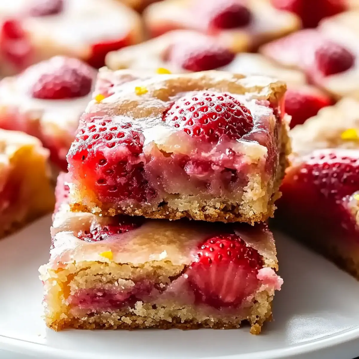 Strawberry Lemon Blondies