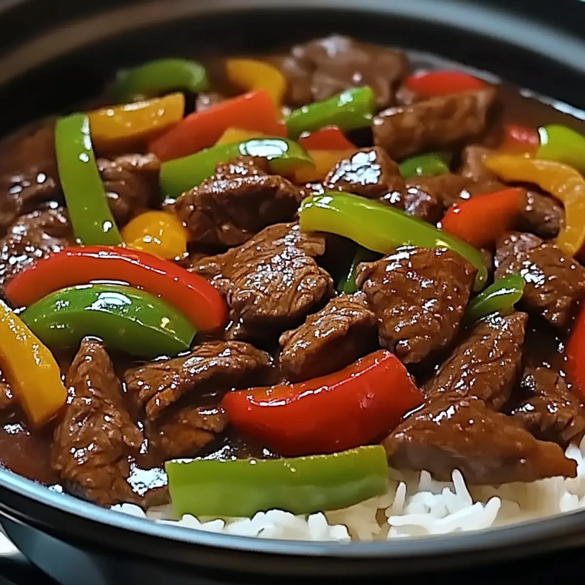 PEPPER STEAK IN A CROCK POT