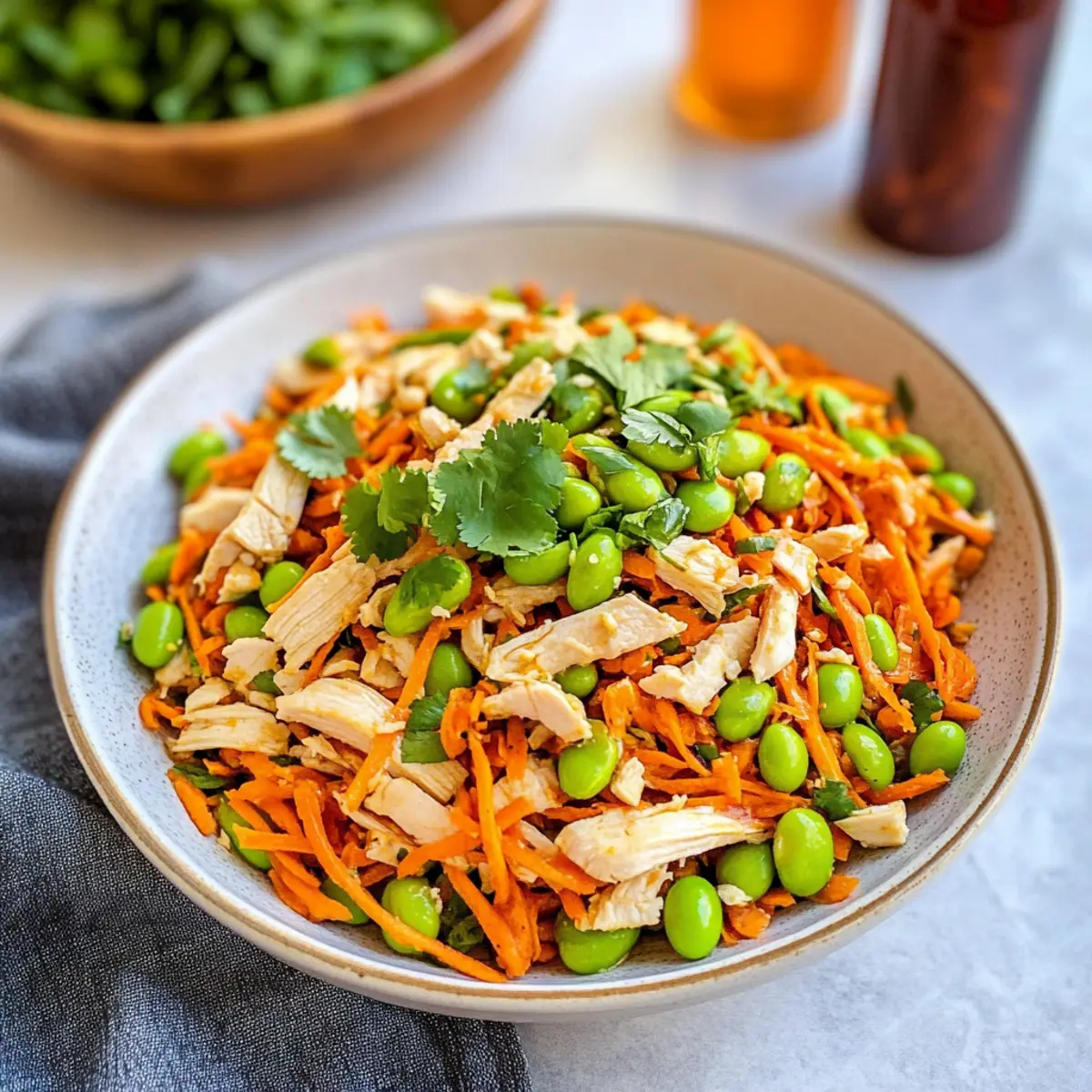 Carrot Salad With Chicken & Edamame