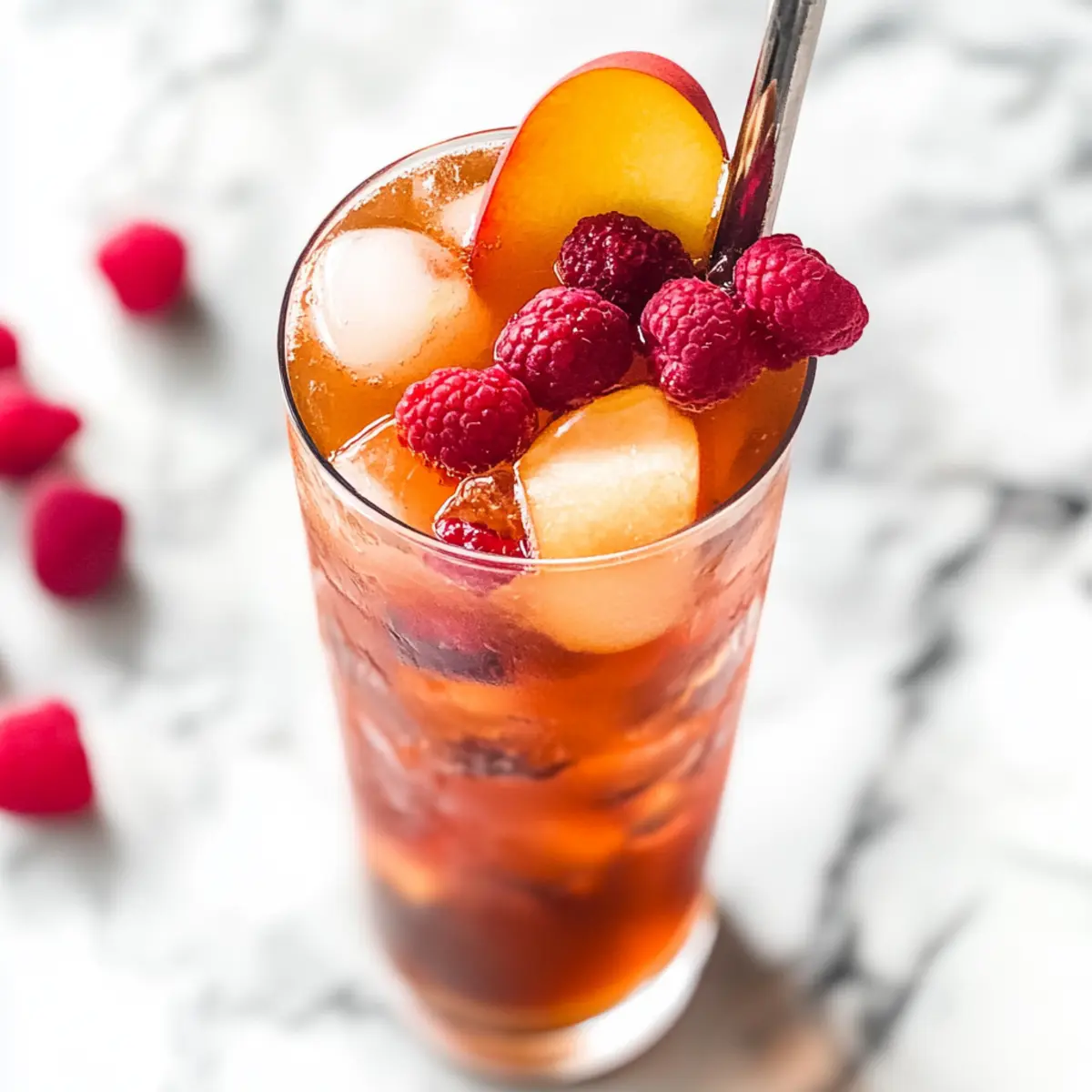 PEACH RASPBERRY ICED TEA