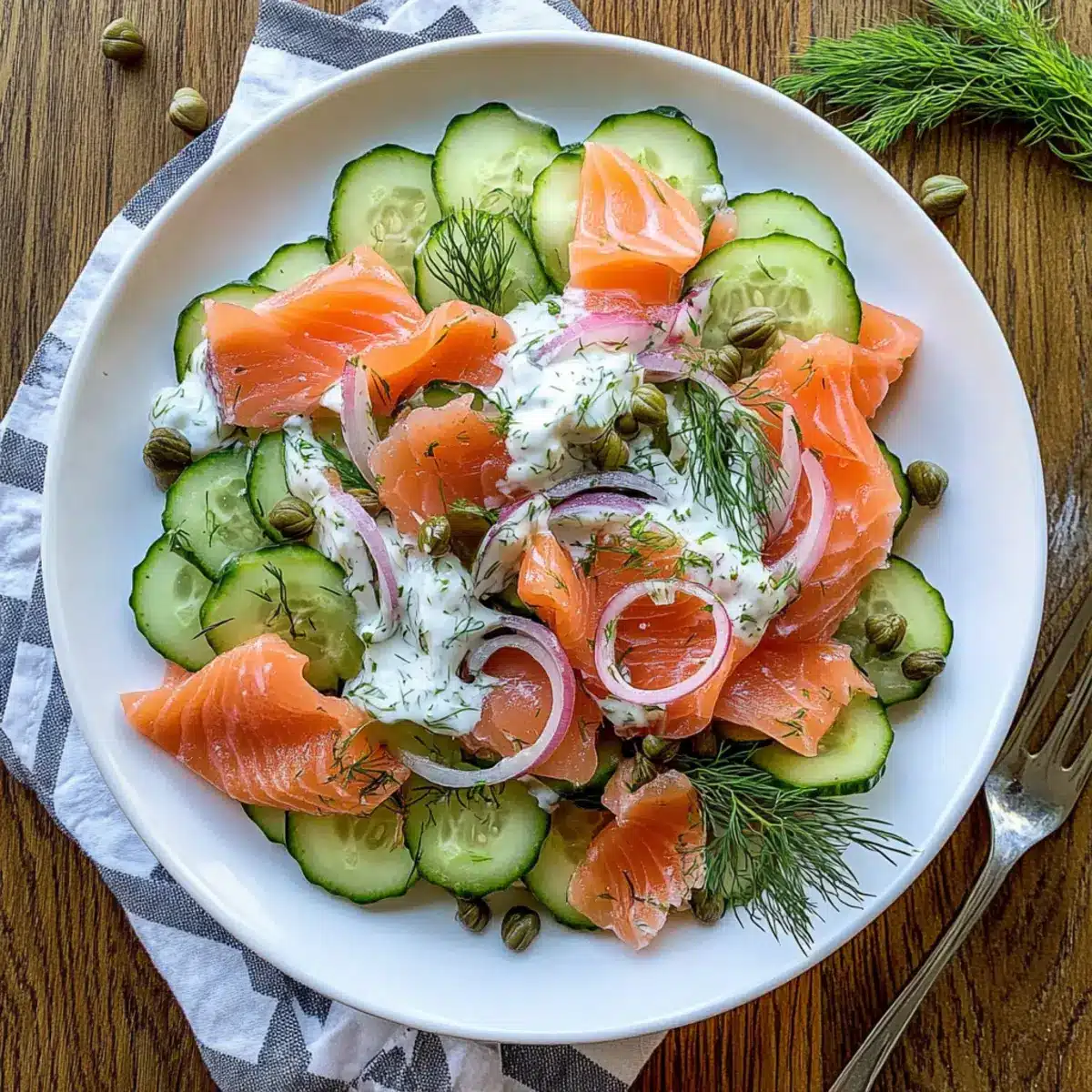 Smoked Salmon Cucumber Salad