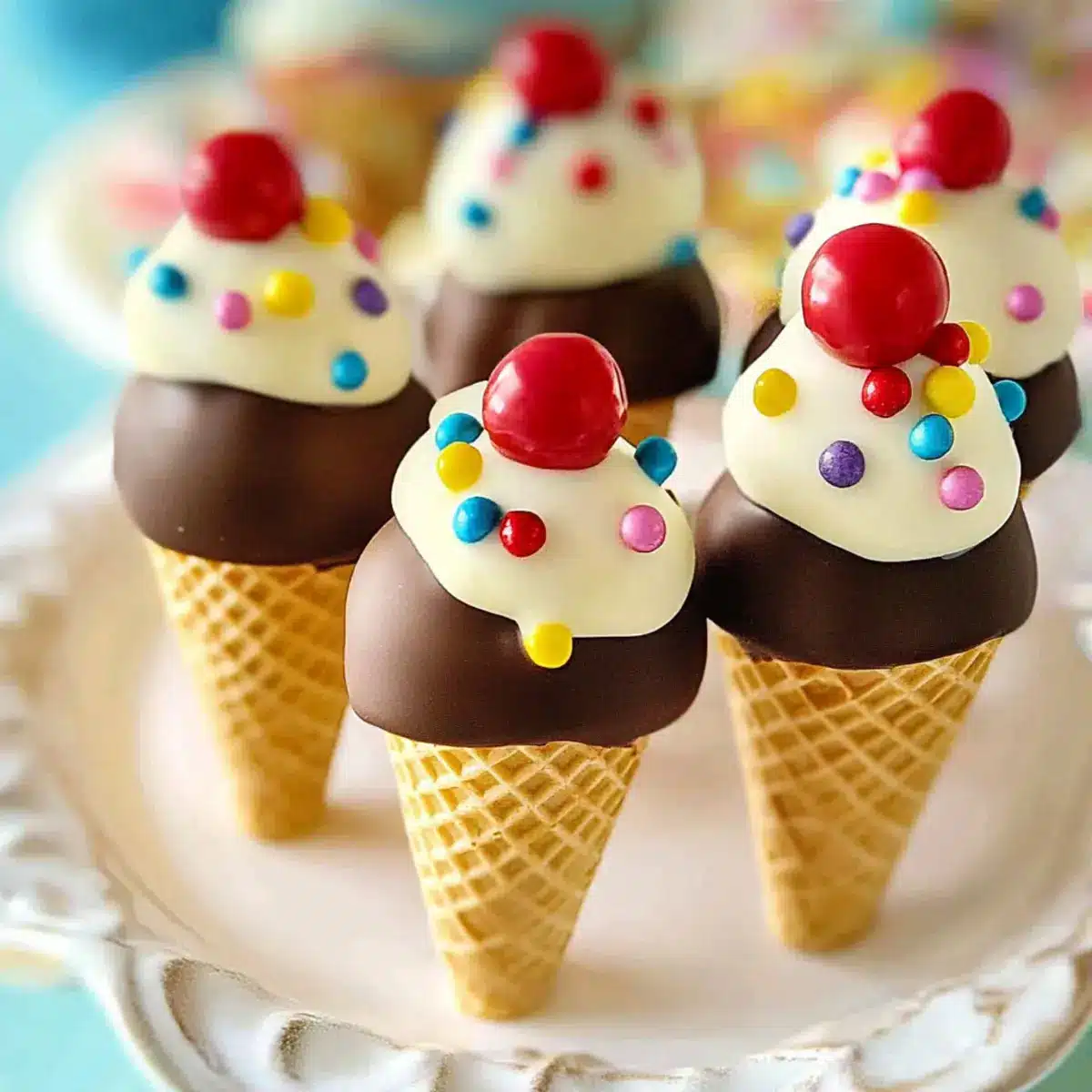 Cake Pops Ice Cream Cones