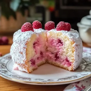 Raspberry Angel Food Cake