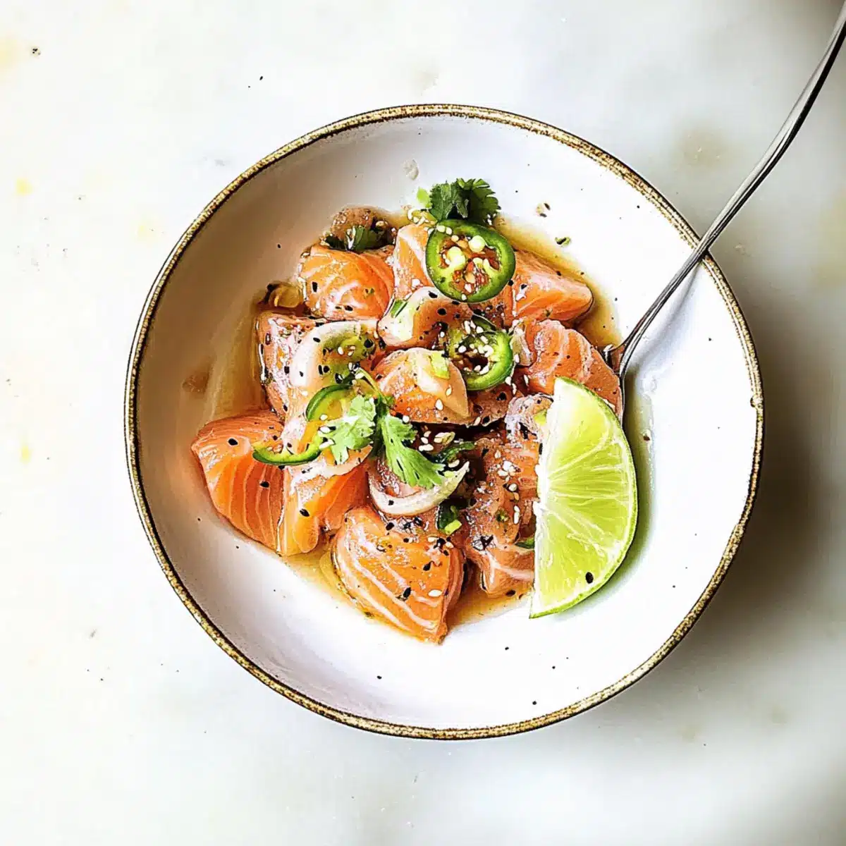 Salmon Crudo with Soy Sesame Dressing