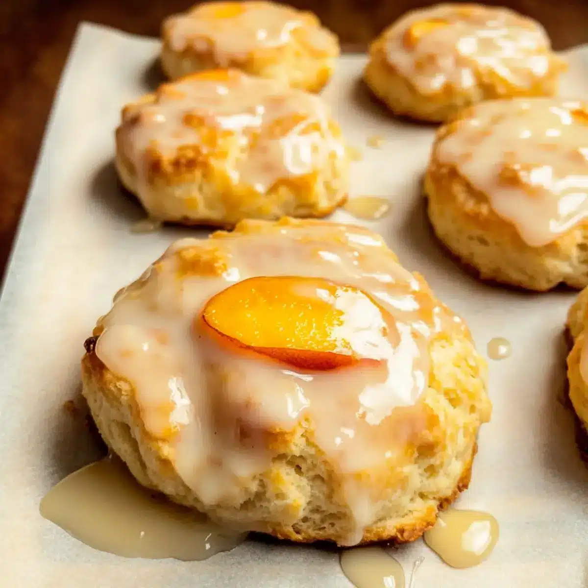 Buttermilk Peach Biscuits