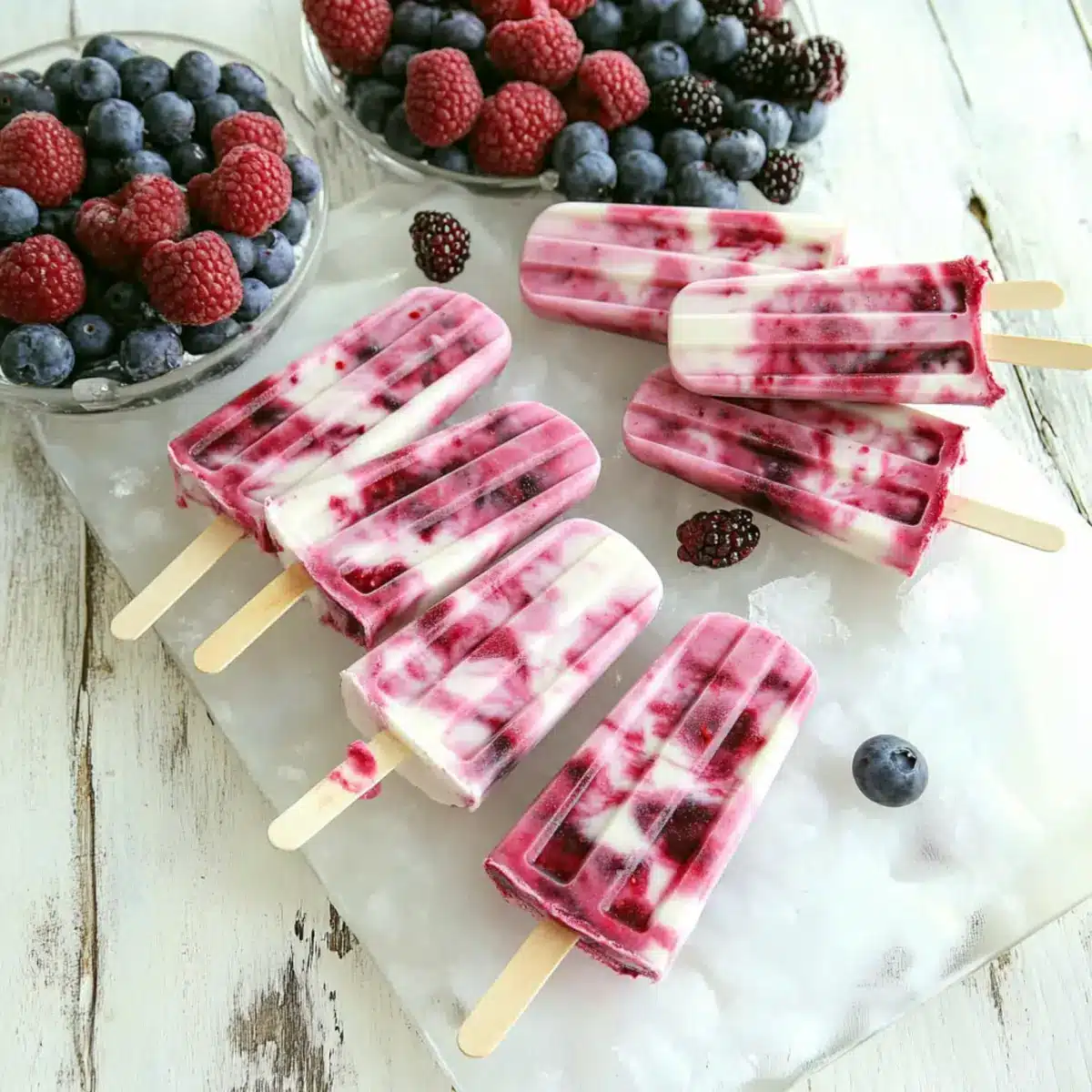Berry Yogurt Popsicles