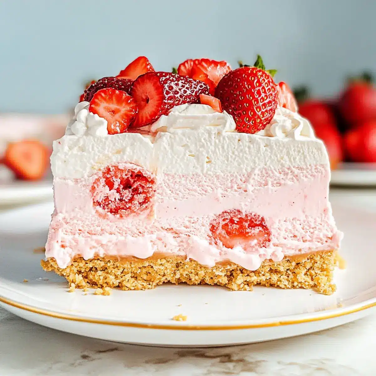 Strawberry Ice Cream Cake