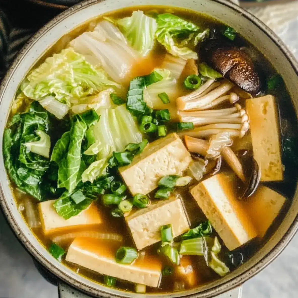Napa Cabbage Tofu Soup