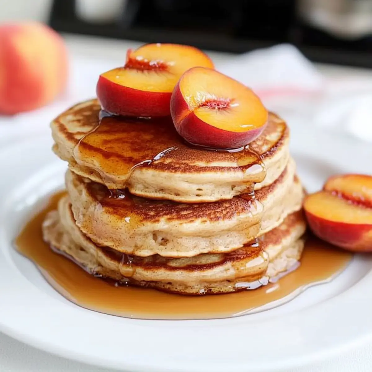 Cinnamon Peach Pancakes