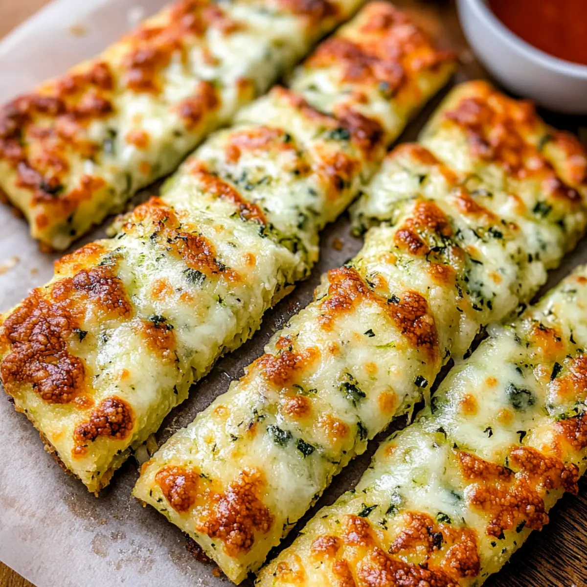 Cheesy Zucchini Breadsticks