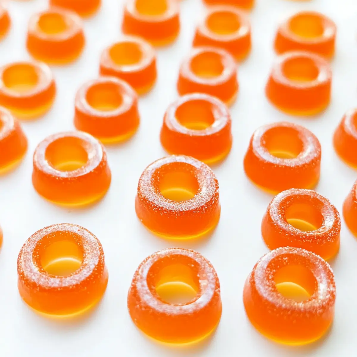 Homemade Gummy Peach Rings