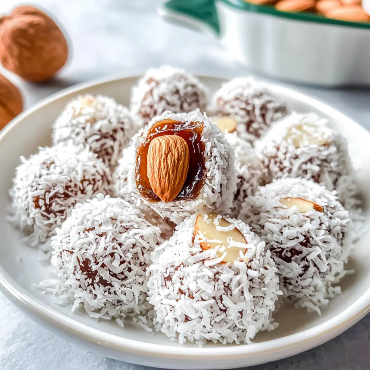3 Ingredient Coconut Date Rolls