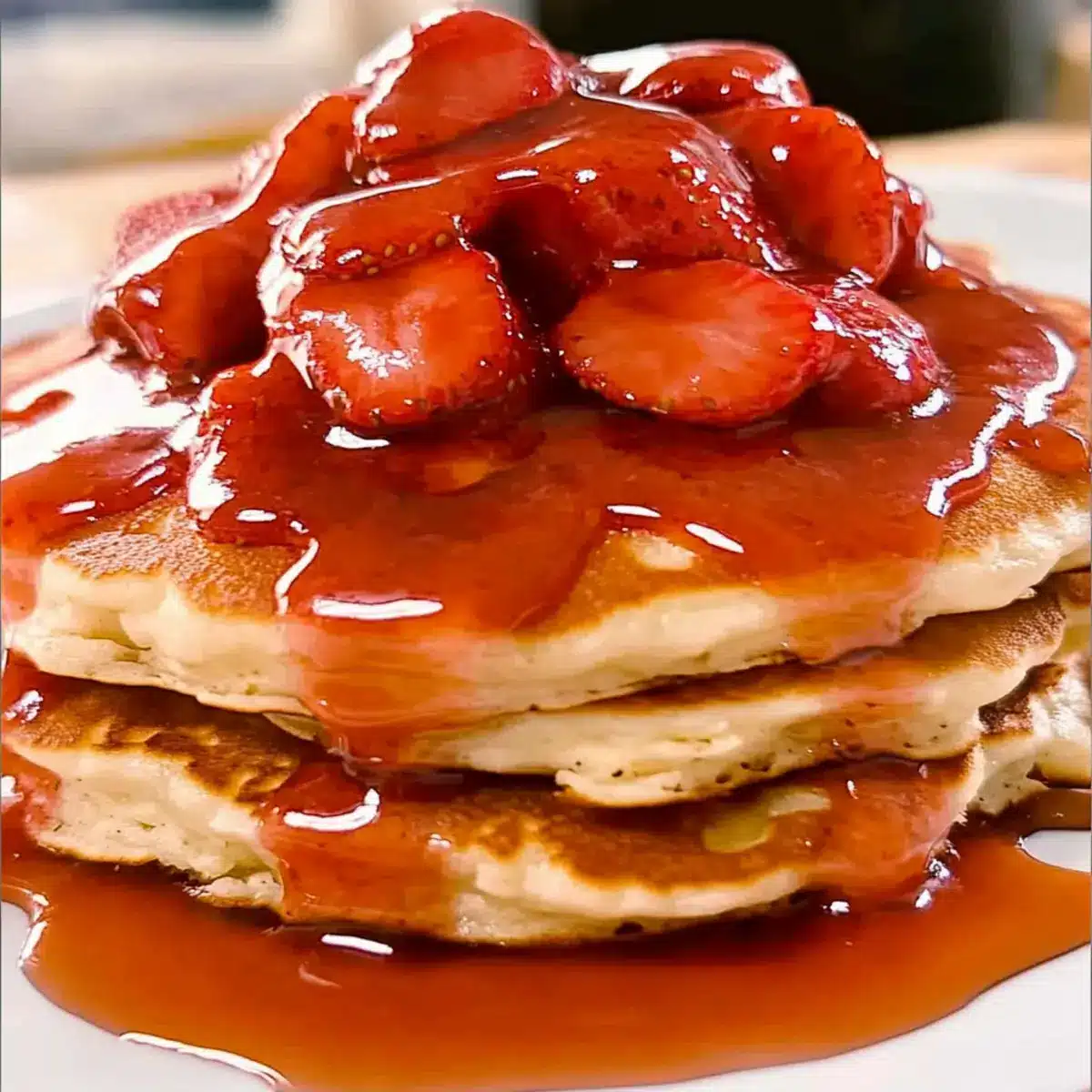 Strawberry Cheesecake Pancakes