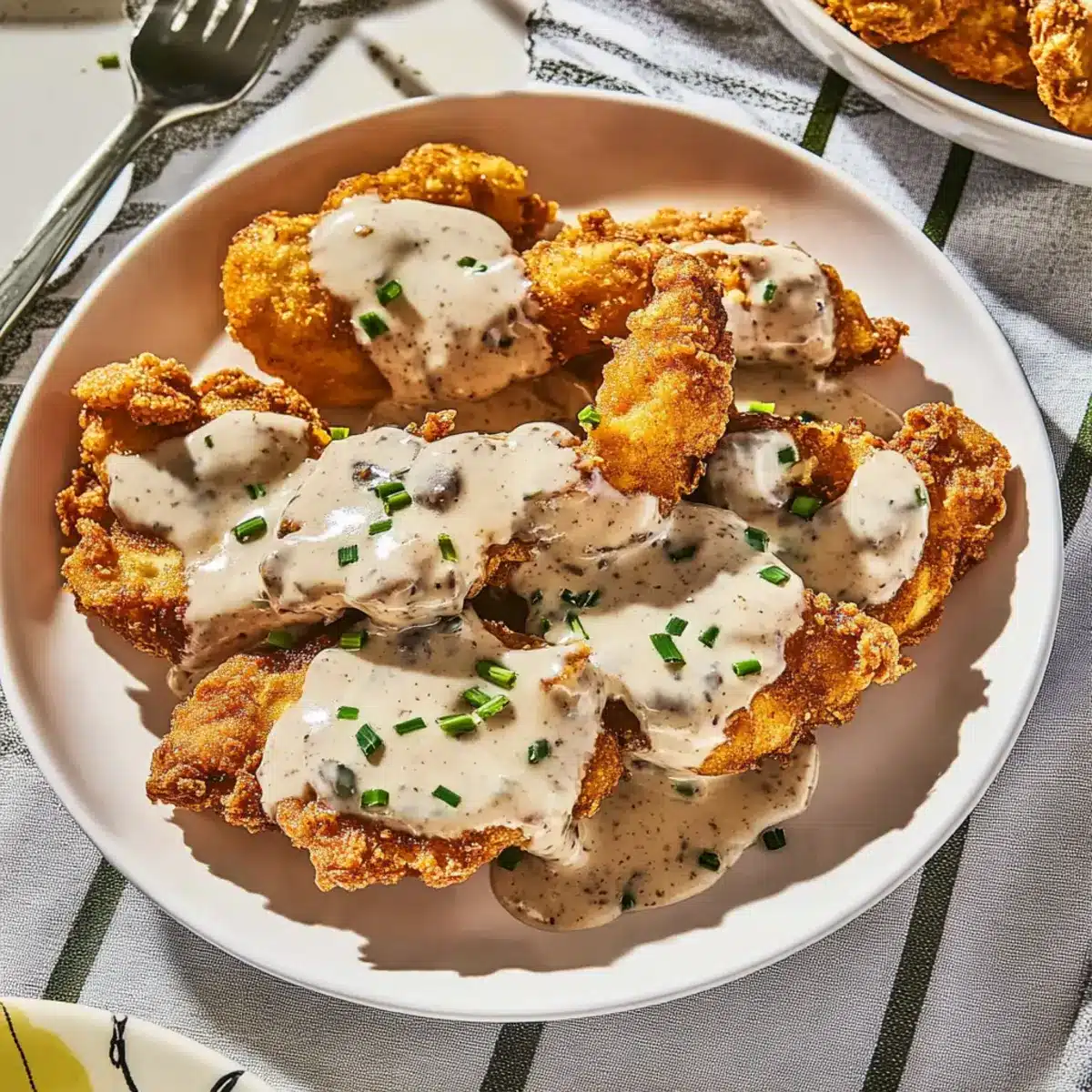Chicken-Fried Mushrooms & Gravy