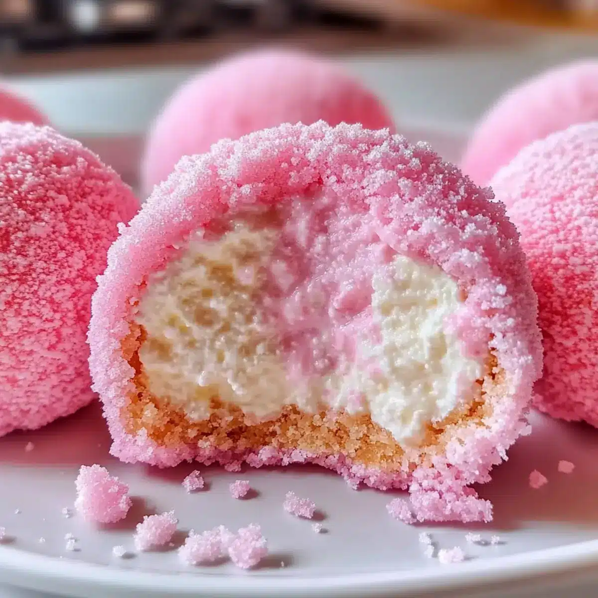Cotton Candy Cheesecake Bombs