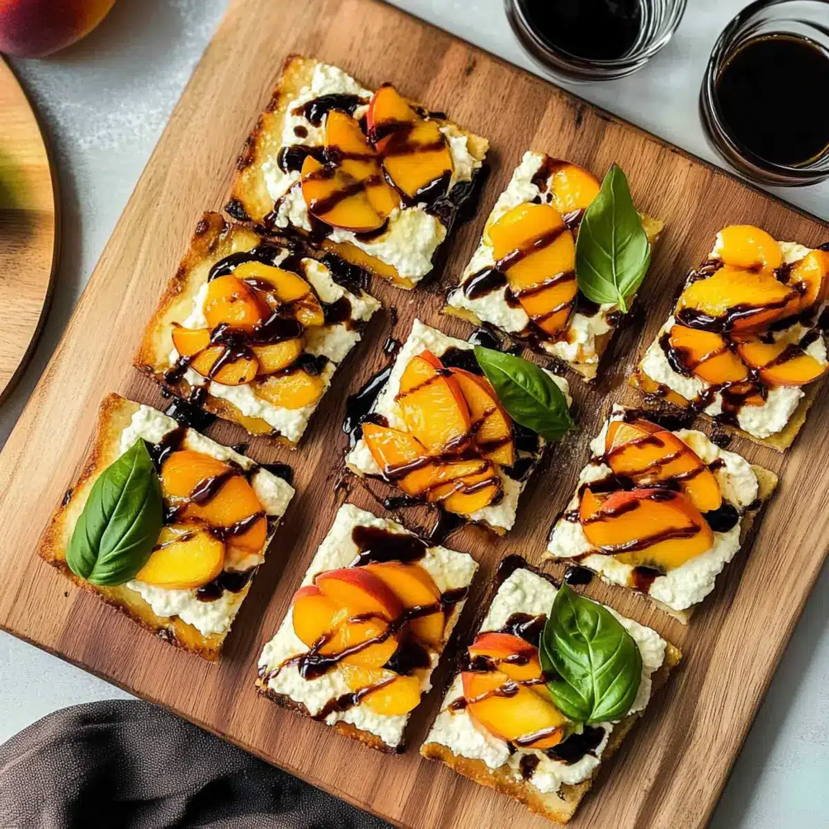 Peach and Ricotta Flatbread