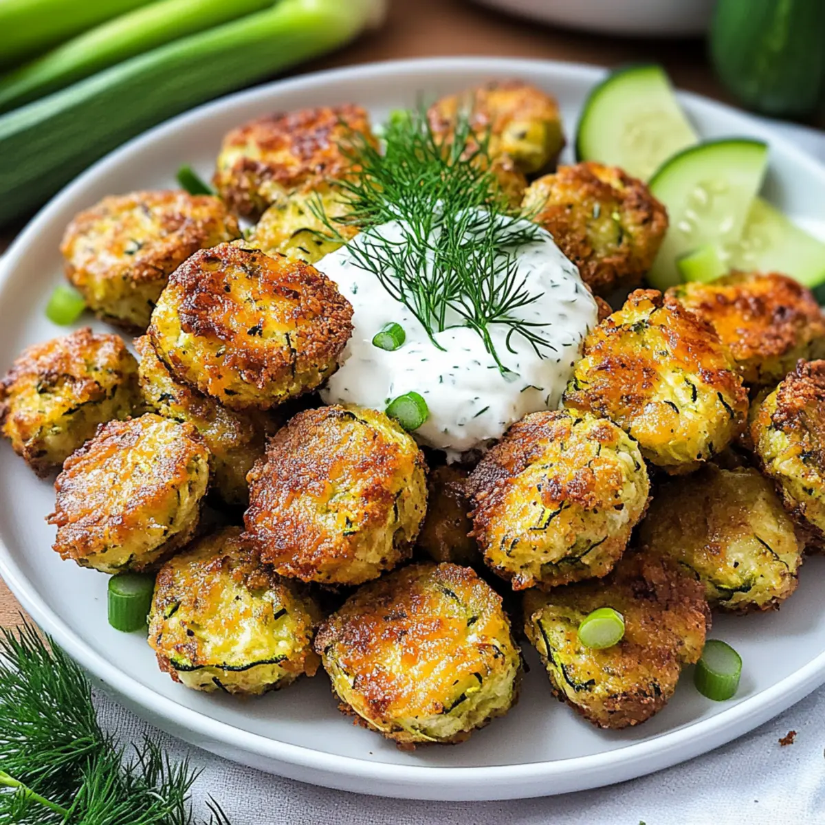 Cheesy Garlic Zucchini Bites