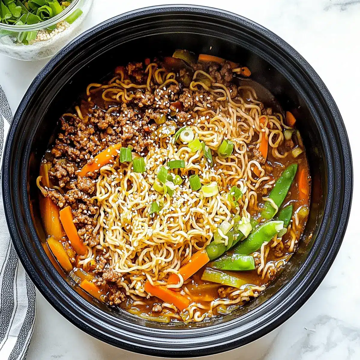 Slow Cooker Ramen Noodles