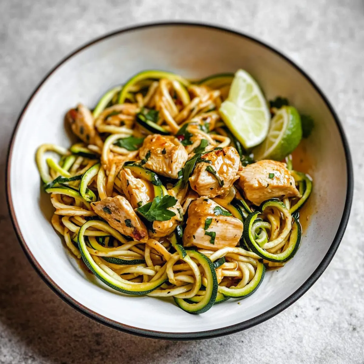 Sweet and Spicy Chicken Zoodles