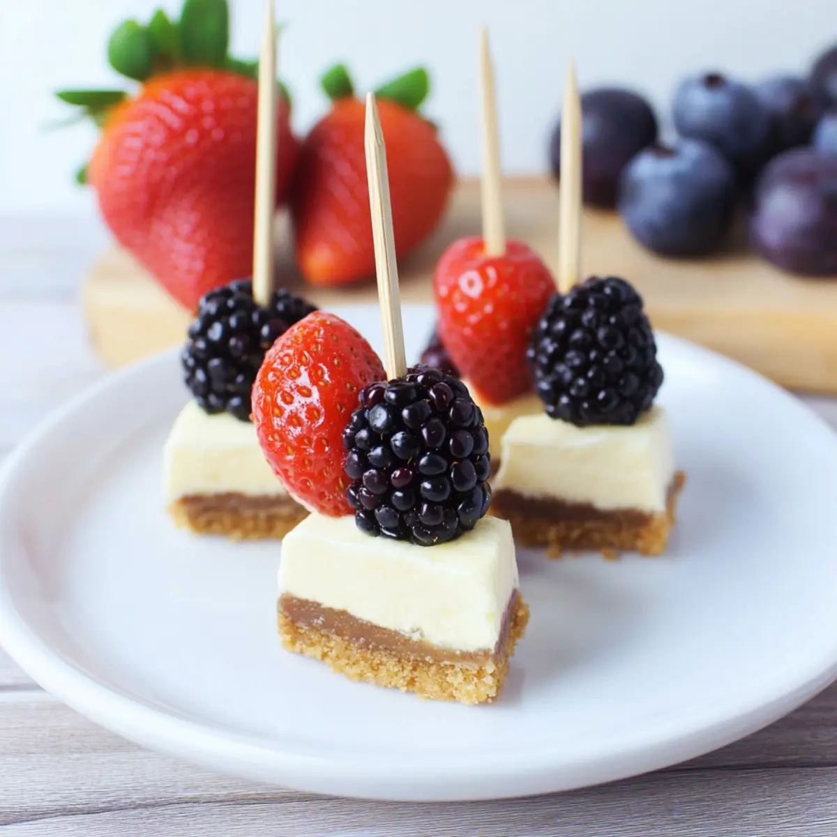 Berry Cheesecake Kabobs