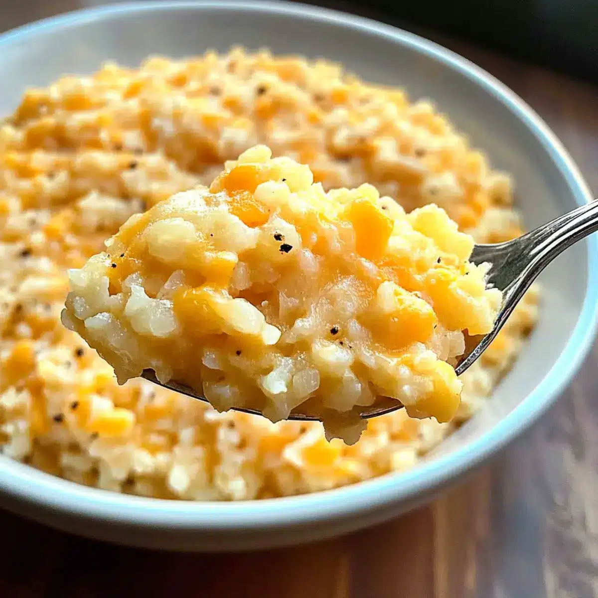 Easy Cheesy Cauliflower Rice