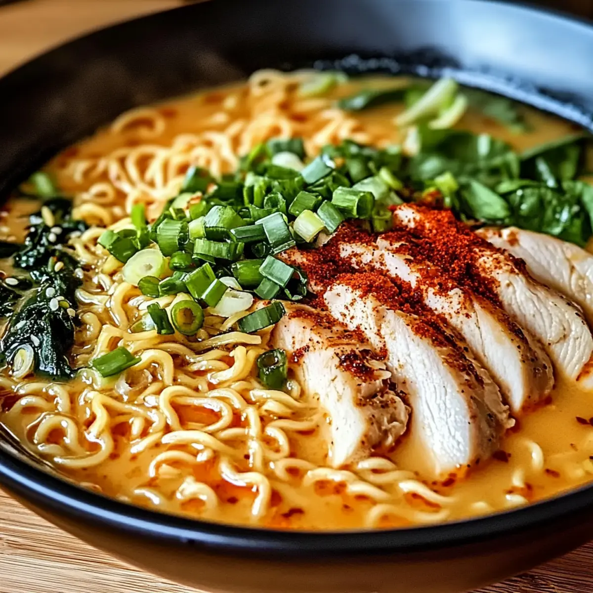 Creamy Garlic Chicken Ramen