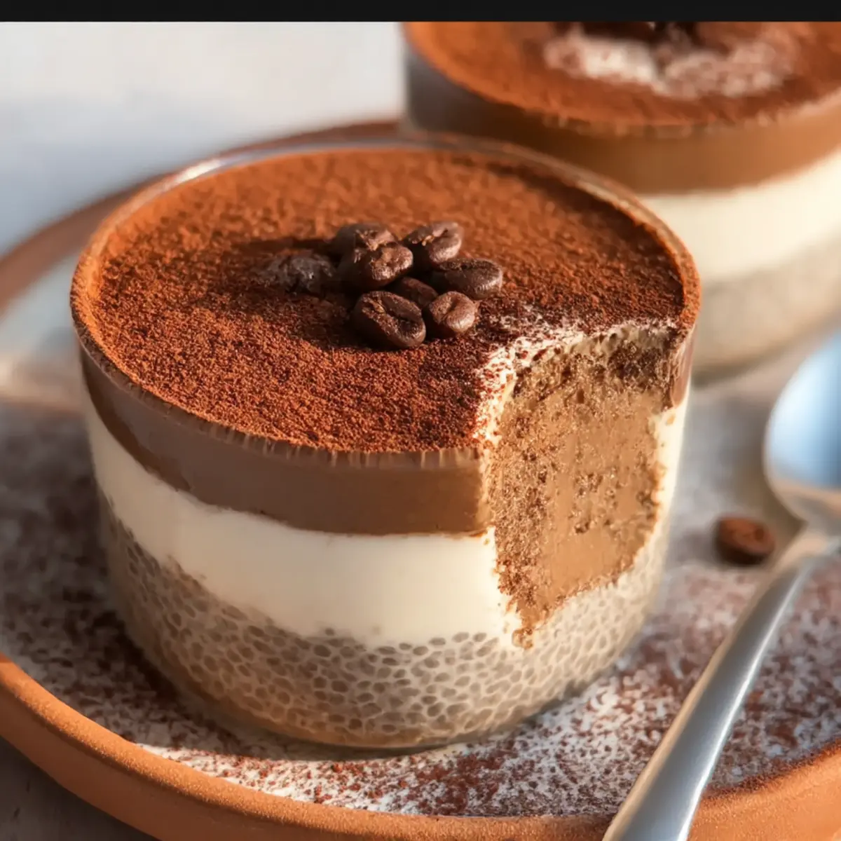 Tiramisu Chia Pudding With Greek Yogurt