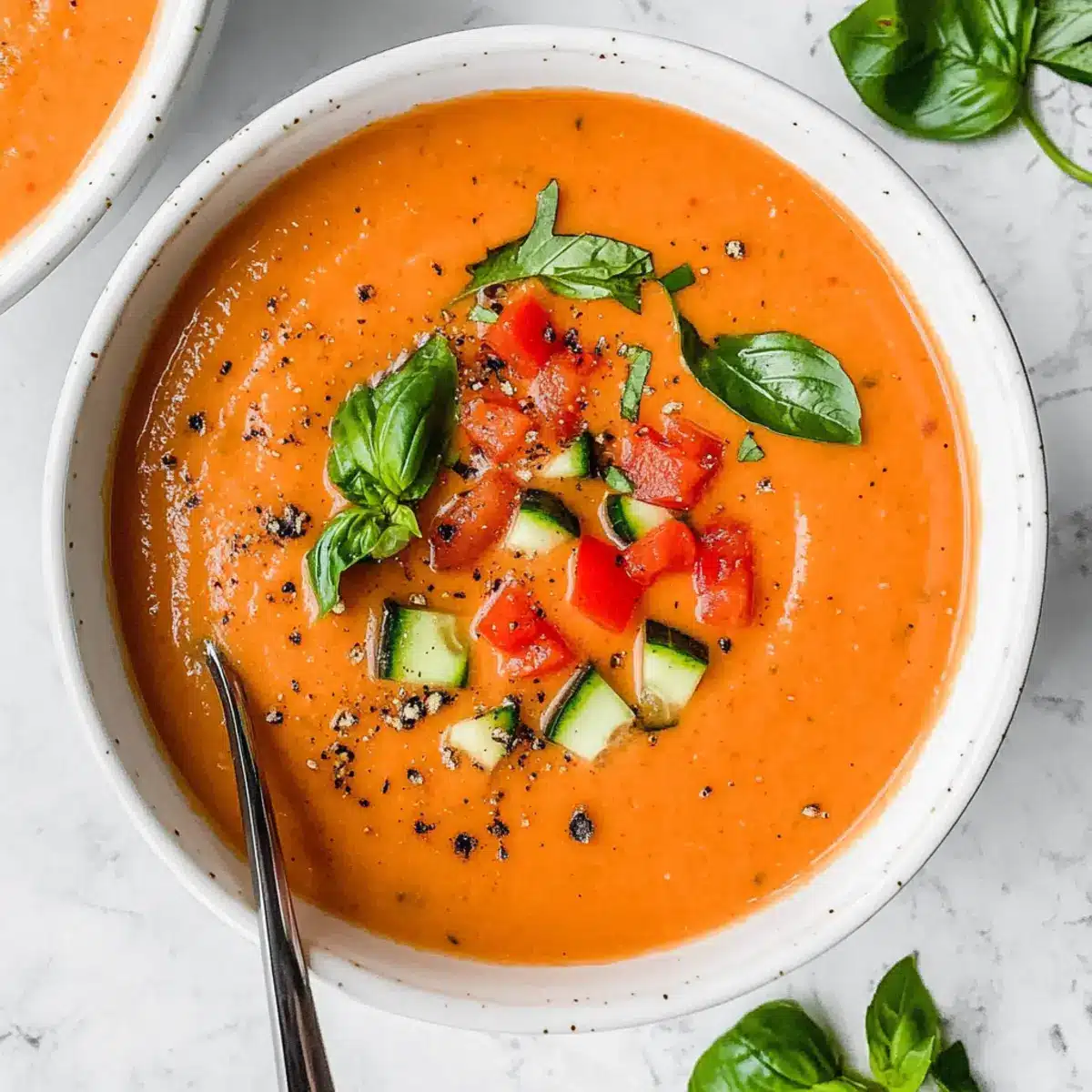 Tomato Gazpacho with Cucumber