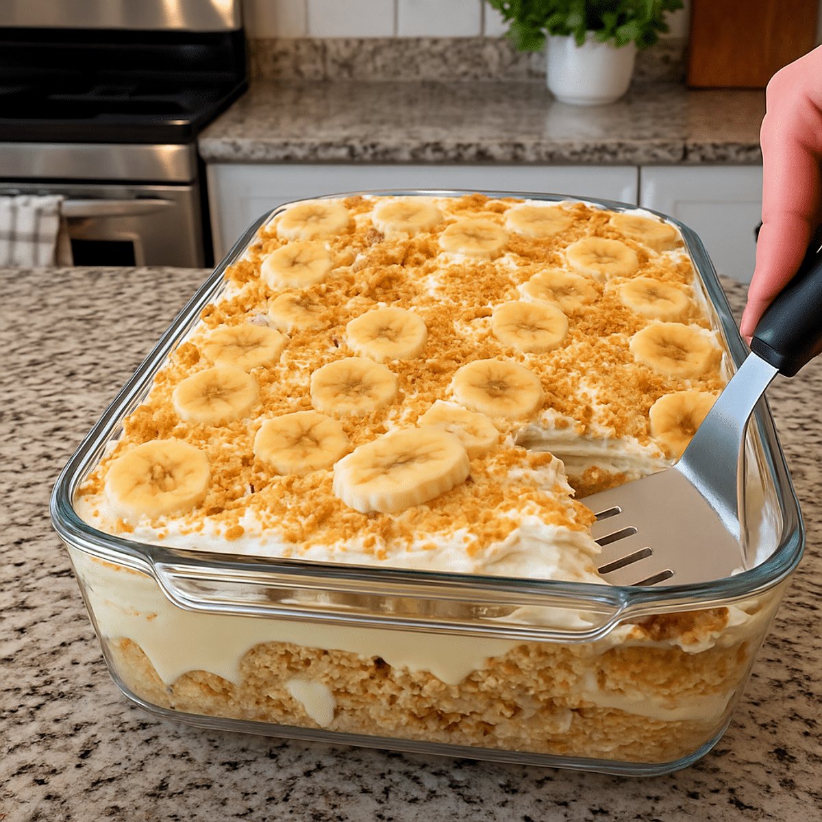 Delicious Banana Cream Pie Poke Cake for Family Gatherings
