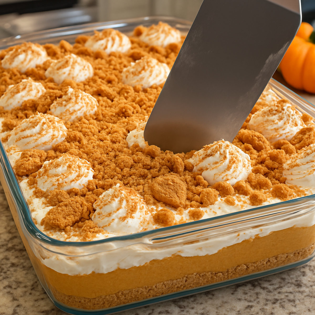 Creamy Pumpkin Patch Pudding with Spiced Cookie Crust